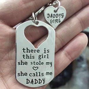 FREE WITH ANY PURCHASE!!!  Daddy & Daughter Key Chain Necklace Set